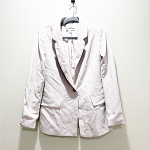 THE DROP Women’s Light Lilac Purple Single Button Closure Blazer Jacket Size M